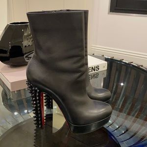 Christian Louboutin Spike Heel Platform Bootie 39